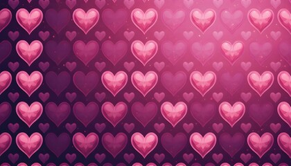 Seamless pink heart pattern with luxury geometric abstract design