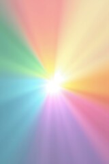 Obraz premium Vibrant Rainbow Light Burst Abstract Background.