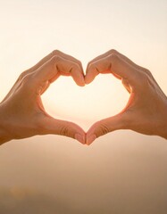 Fototapeta premium Hände formen Herz