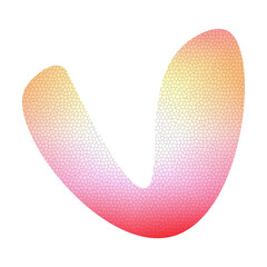 Abstract gradient colorful blob fluid shape element modern colorful blob digital art Illustration