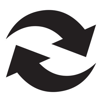 Circular Arrows Symbolizing Refresh, Reload, and Recycling Process