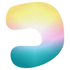 Abstract gradient colorful blob fluid shape element modern colorful blob digital art Illustration