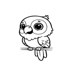 Fototapeta premium Adorable Cartoon Owl