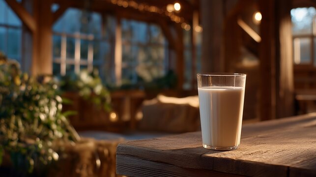 Milk pasteurization showcasing traditional vs. modern methods, highlighting the journey of milk from farm to table. Split scene featuring a rustic barn on one side and a sleek processing plant on