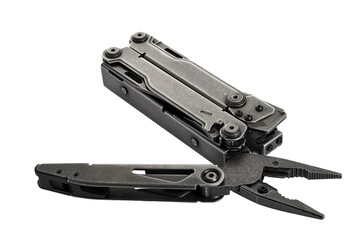 Stainless Steel Multi Tool Isolated on White Background with Clipping Path