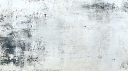 Fototapeta premium White Textured Wall with Dark Grungy Patches and Scratches