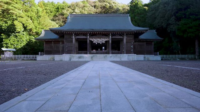 Japanese Shrine in Rural Country Mountain, Oki Shrine Shimane