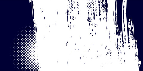 Dots halftone white \u0026 blue color pattern gradient grunge texture background. Dots pop art comics sport style vector illustration