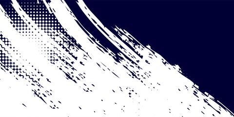 Dots halftone white \u0026 blue color pattern gradient grunge texture background. Dots pop art comics sport style vector illustration