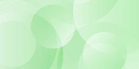 Minimalist soft Abstract Background in Gradient green and white Tones with Circles. Circle effect style geometric, abstract background. with a modern concept style