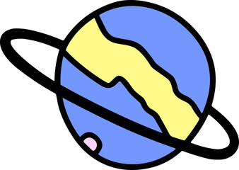 우주 행성 일러스트, 행성모양