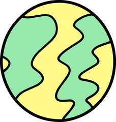 우주 행성 일러스트, 행성모양