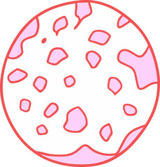 우주 행성 일러스트, 행성모양