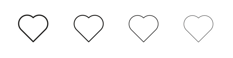 Heart icon, thin line symbols. eps 10 vector © Hestia