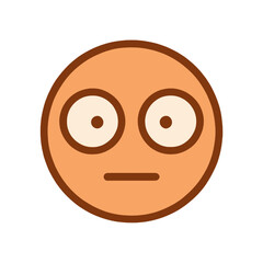 Fototapeta premium Surprised Face Emoji Icon