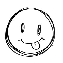 Naklejka premium happy silly face