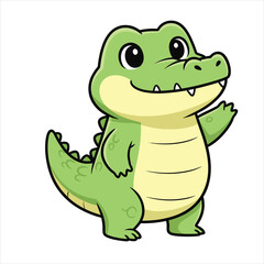 Fototapeta premium cartoon crocodile illustration vector