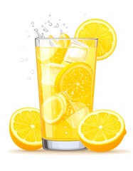 A refreshing glass of lemonade