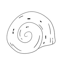 A 3d vector illustration of a round snail icon designed as a plastic fashion button for clothing equipment © Rica
