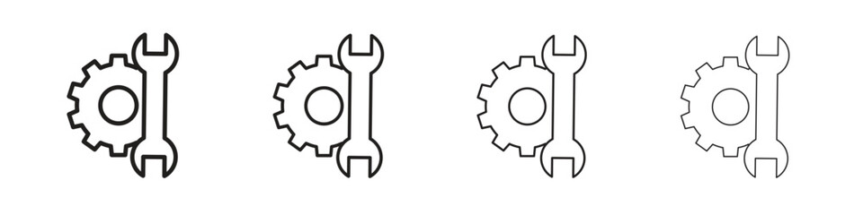 Obraz premium Repair icon, thin line symbols. eps 10 vector