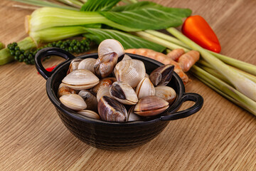 Raw fresh wild clams mollusc © Andrei Starostin