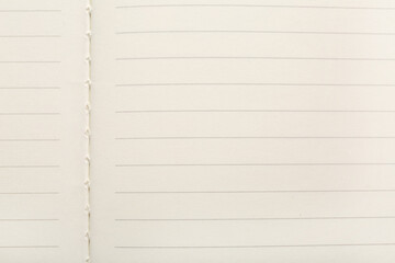 Obraz premium Blank lined notebook page as background, top view