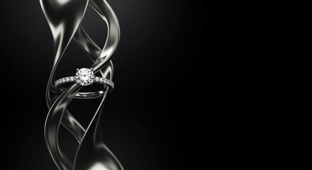 Elegant silver bracelet with intricate design and sparkling gemstones