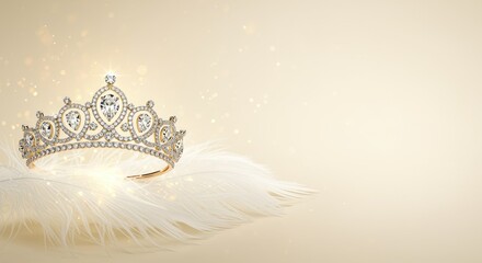 Elegant silver tiara with intricate designs resting on a soft white surface
