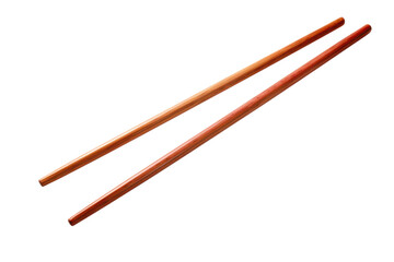 Two wooden chopsticks resting on a black background