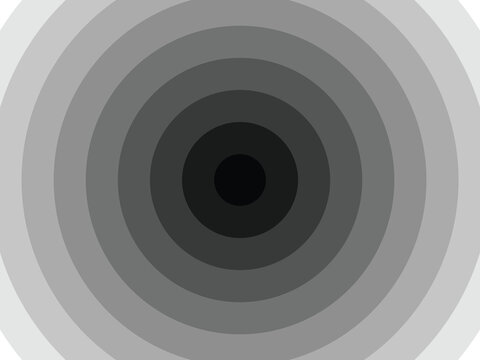 Abstract Concentric Grayscale Circles Tunnel Background