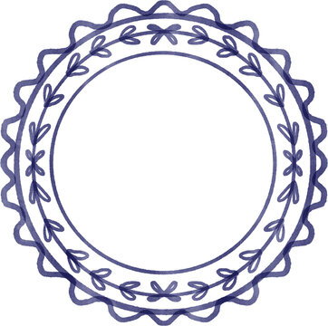 Vintage Blue Decorative Frames and Borders Collection