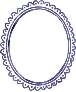 Vintage Blue Decorative Frames and Borders Collection