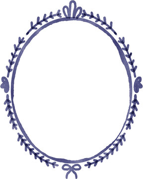 Vintage Blue Decorative Frames and Borders Collection