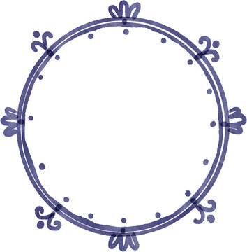 Vintage Blue Decorative Frames and Borders Collection