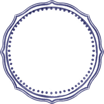 Vintage Blue Decorative Frames and Borders Collection