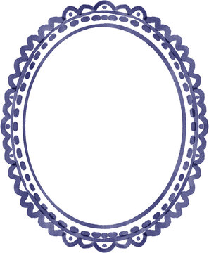 Vintage Blue Decorative Frames and Borders Collection