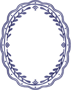 Vintage Blue Decorative Frames and Borders Collection