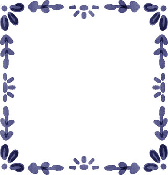 Vintage Blue Decorative Frames and Borders Collection