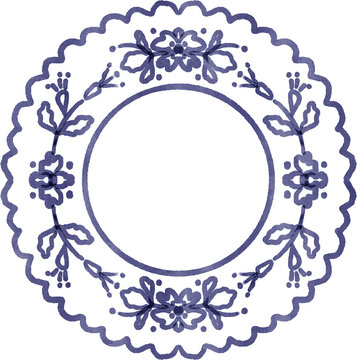 Vintage Blue Decorative Frames and Borders Collection