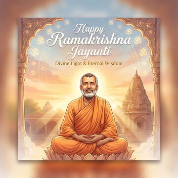 Celebrating ramakrishna jayanti with spiritual meditation and temple architecture