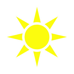 Sun Icon Yellow Eight Pointed Star Shaped Vector Graphic