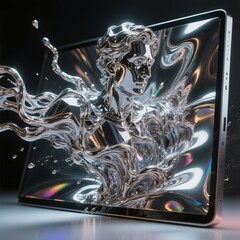 Memory Metal Memory metal shapes flow out of the screen to form