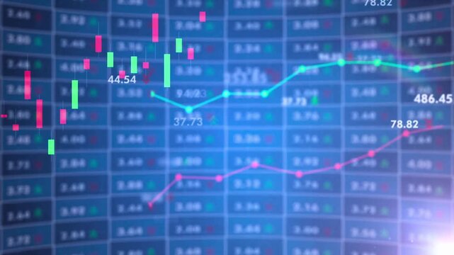 Professional financial trading interface showing real-time market trends, price fluctuations, and global currency exchange rates for business growth.
