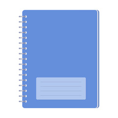 Blue Notebook Cartoon Illustration