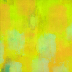 手描きの重ね塗りペイント、菜の花色の背景アート