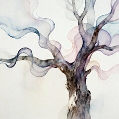 Tree with Abstract Forms Branches morph into non representationa