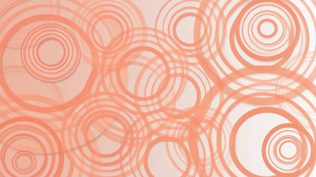 Abstract peach-colored circular patterns on a light background with geometric shapes