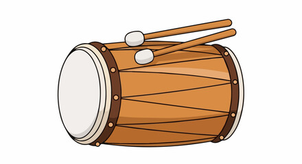 Indonesian traditional bedug drum illustration used during Ramadan and Eid celebrations.
