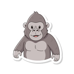 Gorilla Silhouette Outlines in Various Sizes.