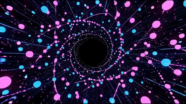 Exploring a Dynamic Colorful Vortex Scene